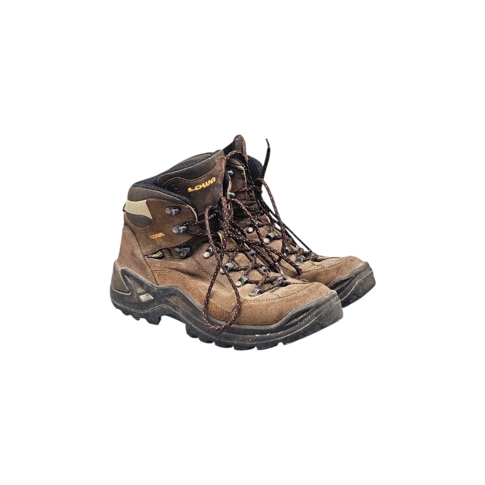 Lowa Men's Size 8.5 Renegade Evo GTX Mid Brown Goretex Vibram Sole Hiking Boots